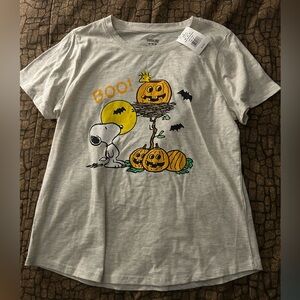Peanuts Snoopy Boo! Halloween Tee - Off-White